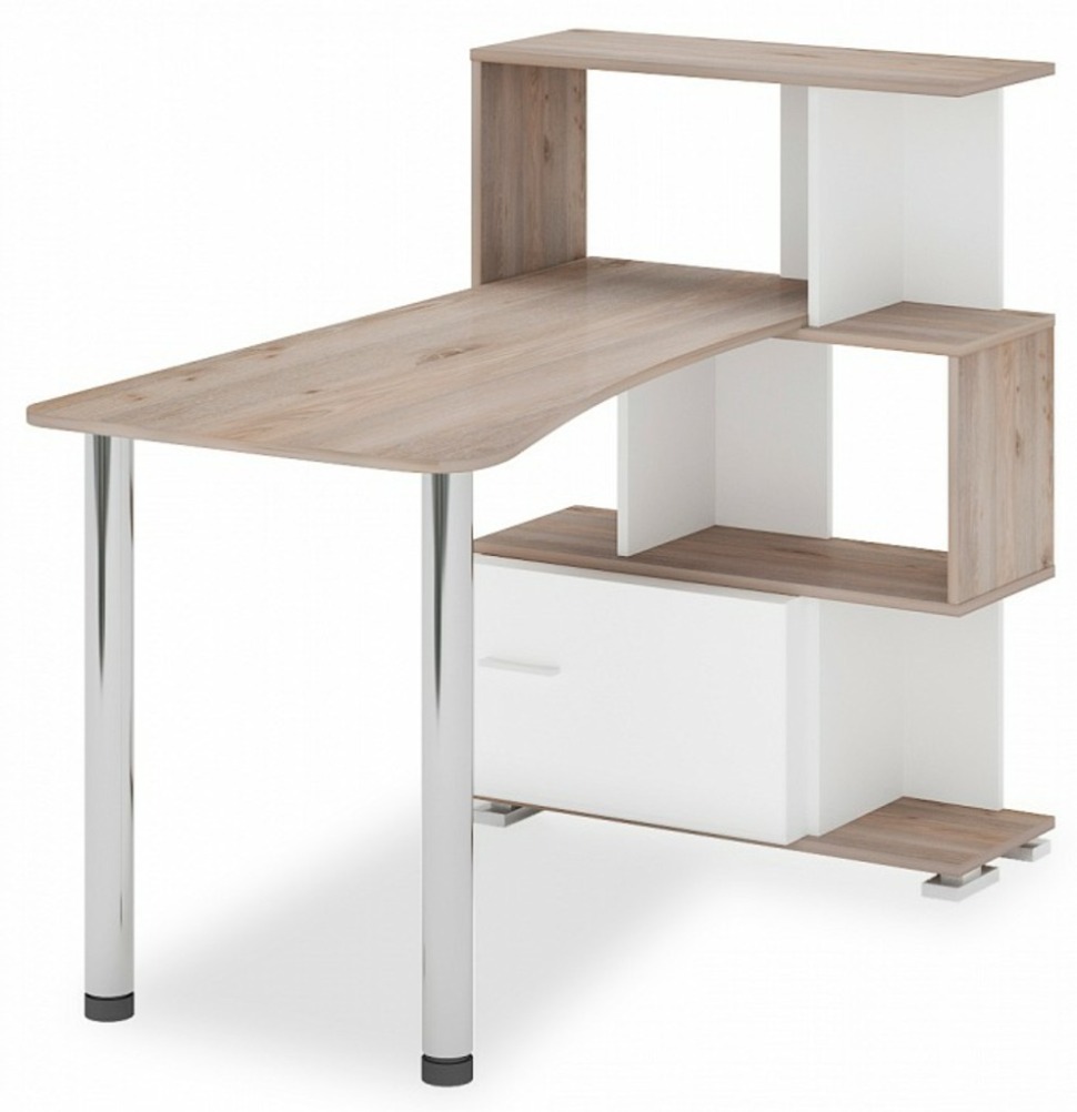 Фото Стол компьютерный Домино СЛ-5-3СТ-2+БД MER_SL-5-3ST-2-BD-NBENBE - интернет-магазин МегаТерем в Москве