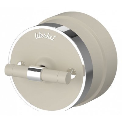 Выключатель двухклавишный с корпусом Werkel Vintage (слоновая кость матовый/хром) W5822055 WRK_a058782