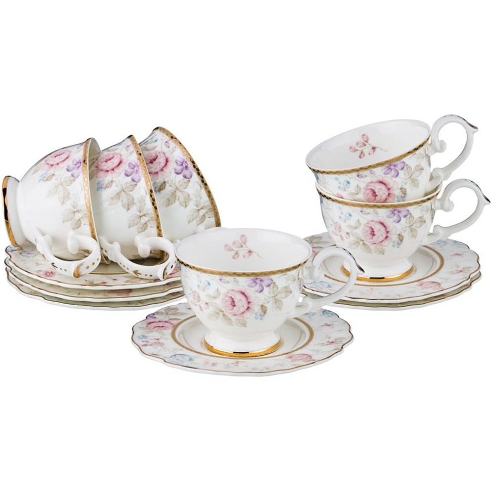 Фото Чайный набор на 6 персон silk 12пр. 200 мл. Lefard (586-362) - интернет-магазин МегаТерем в Москве