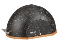Хлебница agness "black marble" деревянная с пластиковой крышкой, 36*26*20 см (938-013) 