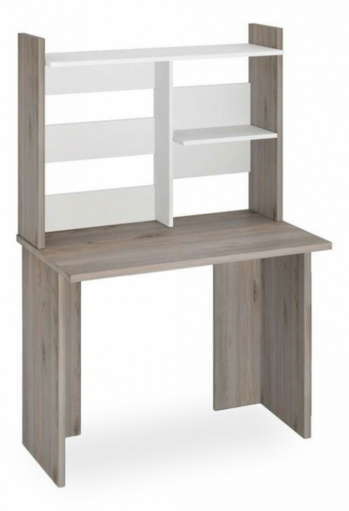 Фото Стол компьютерный Домино Лайт СКЛ-Прям-100 без тумбы+НКЛ-100 MER_SKL-Pryam100_bez_tumby-NKL-100_NBE - интернет-магазин МегаТерем в Москве