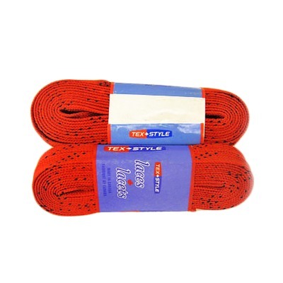 Шнурки для коньков с пропиткой W928, пара, 3,05 м, красные (87036)