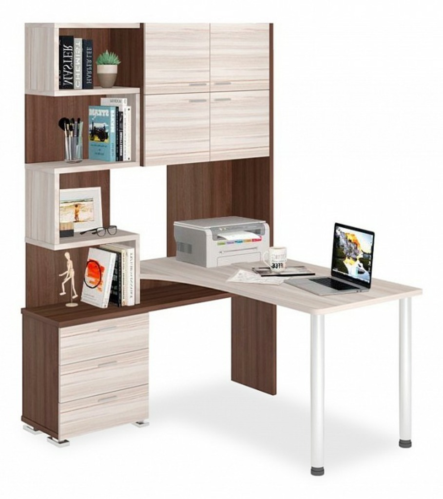 Фото Стол компьютерный Домино СР-500М/140 MER_SR-500M-140-SHKK-CH-LEV - интернет-магазин МегаТерем в Москве