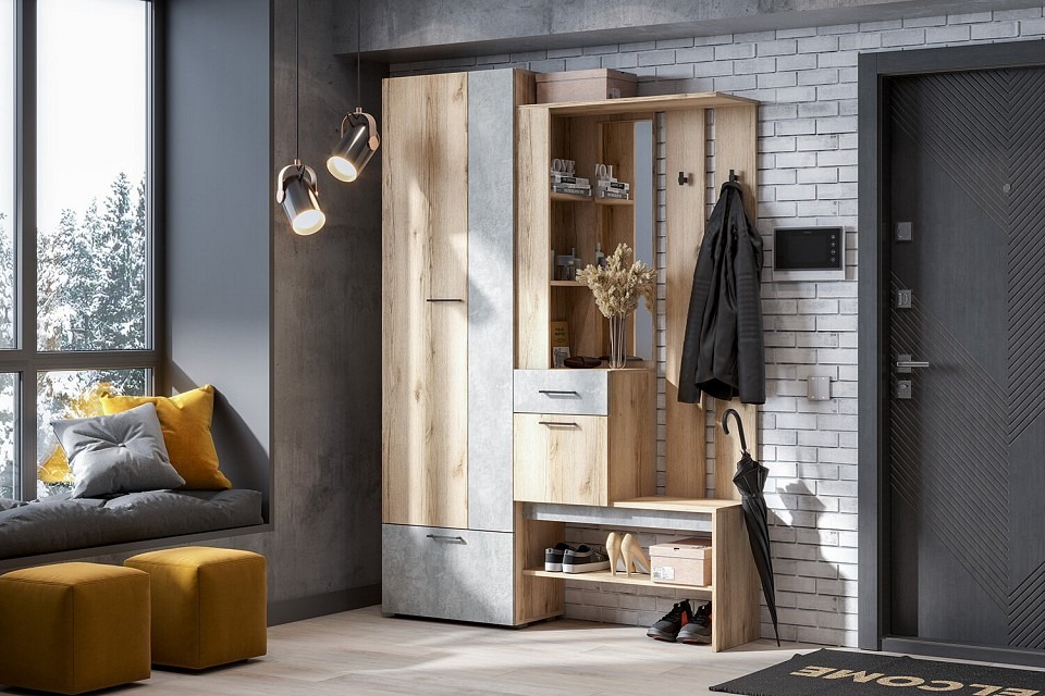 Фото Стенка для прихожей Фаворит ARN_00-00162598 - интернет-магазин МегаТерем в Москве