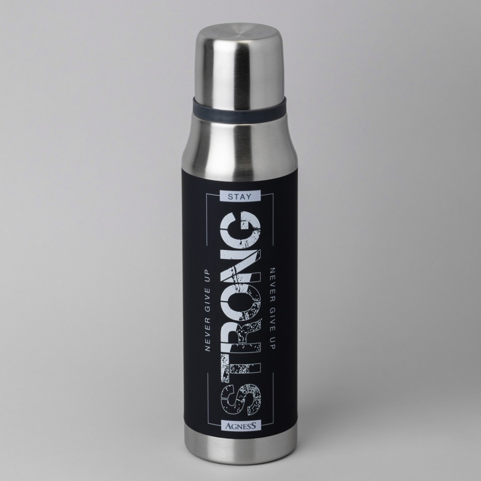 Фото Термос stay strong 1000 мл, колба нерж.сталь 18/10 Agness (798-106) - интернет-магазин МегаТерем в Москве