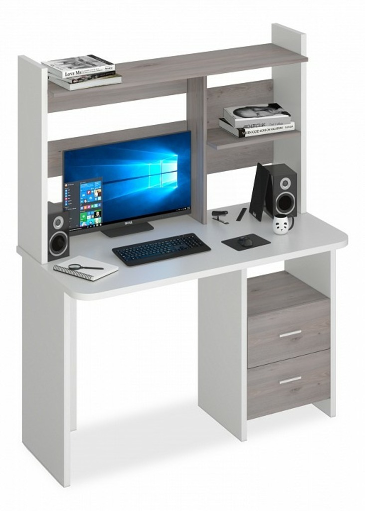 Фото Стол компьютерный Домино Lite СКЛ-Прям120Р+НКЛ-120 MER_SKL-Pryam120R_NKL-120_BEN - интернет-магазин МегаТерем в Москве