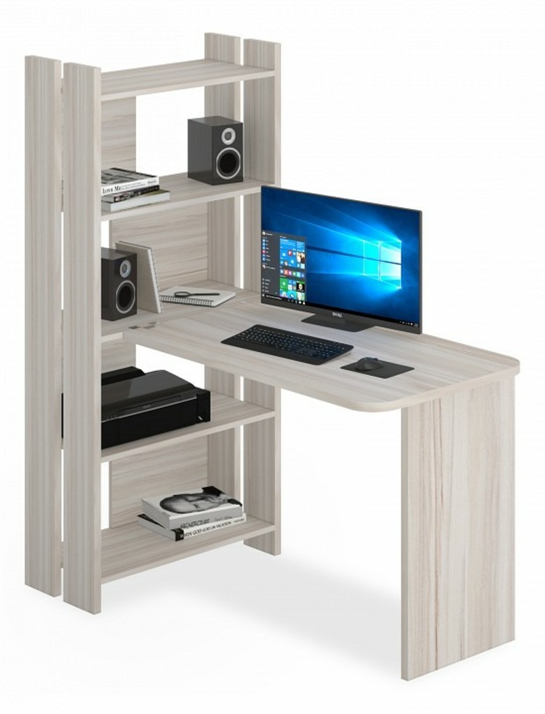 Фото Стол компьютерный Домино Lite СТЛ-ОВ+С100Р MER_STL-OV-S100RPryam_bez_tumby_K - интернет-магазин МегаТерем в Москве