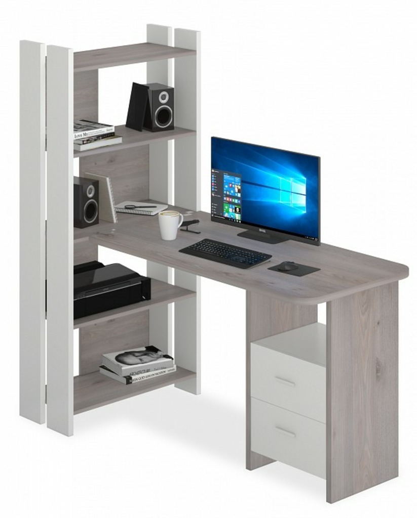 Фото Стол компьютерный Домино Lite СТЛ-ОВ+С120Р MER_STL-OV-S120RPryam_BEN - интернет-магазин МегаТерем в Москве