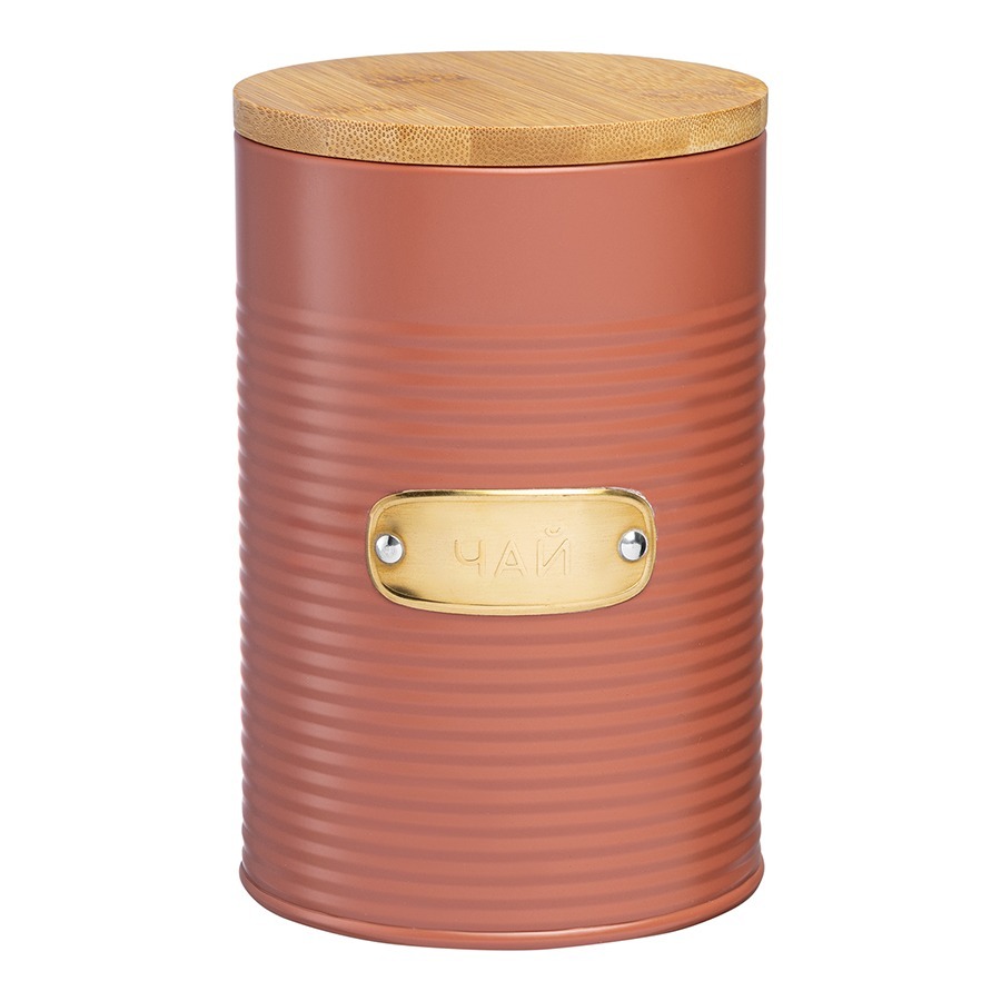 Фото Банка для хранения чая irmel, 1,3 л, терракота (78691) - интернет-магазин МегаТерем в Москве