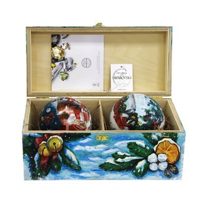 Новогодний набор на 2 шара ...