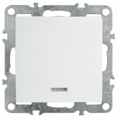 Выключатель одноклавишный с подсветкой без рамки Stekker Эрна 39309 FE_39309