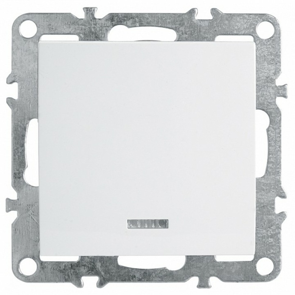Фото Выключатель одноклавишный с подсветкой без рамки Stekker Эрна 39309 FE_39309 - интернет-магазин МегаТерем в Москве