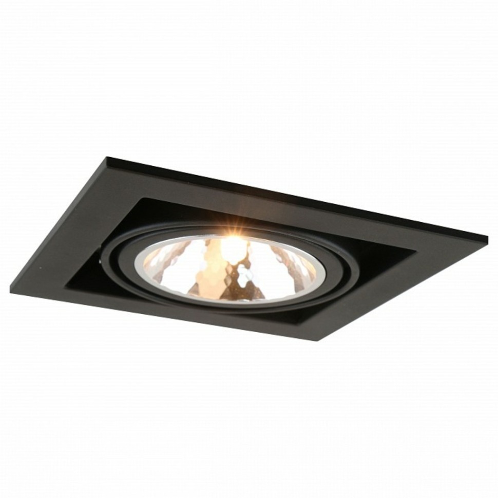 Фото Встраиваемый светильник Arte Lamp Cardani Semplice A5949PL-1BK AR_A5949PL-1BK - интернет-магазин МегаТерем в Москве