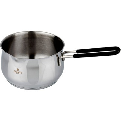 Ковш agness монблан 16х10 см, 2 л, нерж сталь индукционное дно (936-119) 