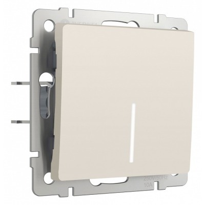 Выключатель одноклавишный с подсветкой без рамки Werkel айвори матовый W1110162 WRK_a059279