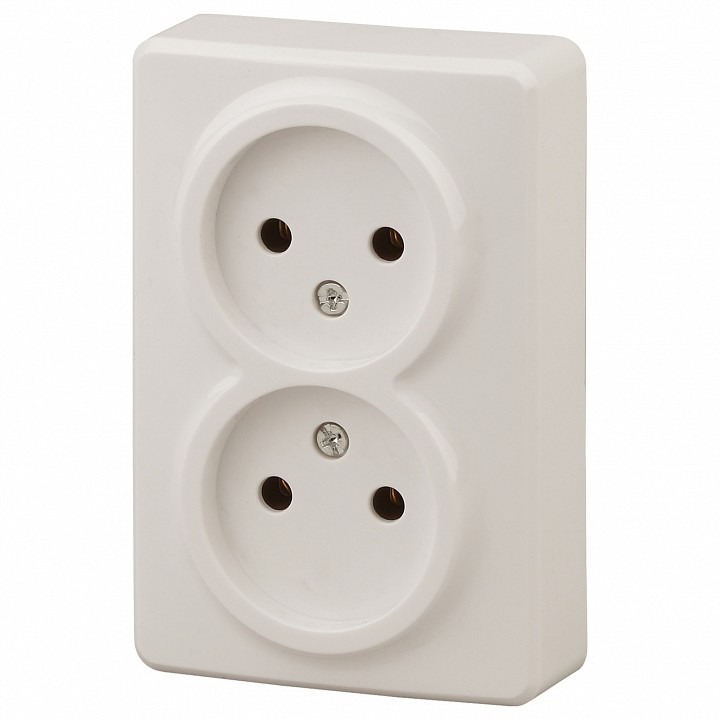 Фото Розетка двойная без заземления Эра Эра Эксперт 11-2202-02 ER_B0020683 - интернет-магазин МегаТерем в Москве