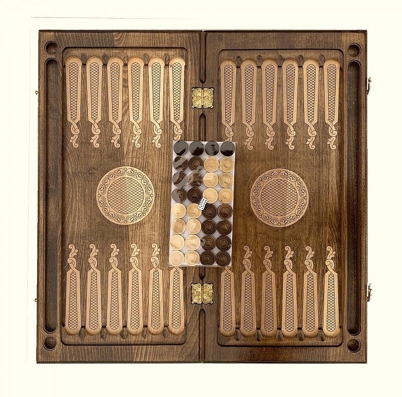 Фото Нарды резные Ветвь дуба, Mkhitaryan (28650) - интернет-магазин МегаТерем в Москве