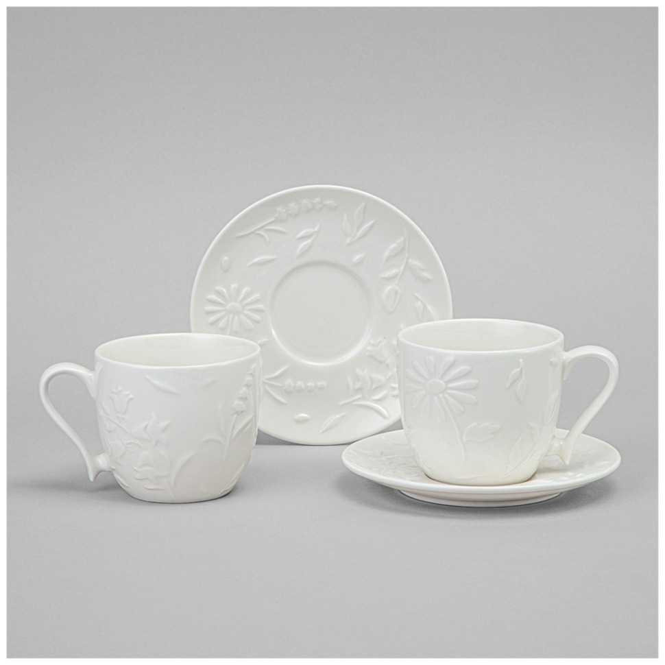 Фото Чайный набор lefard flowers story на 2 пер. 4 пр. 220 мл (474-253)  - интернет-магазин МегаТерем в Москве