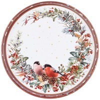 Поднос сервировочный agness коллекция "снегири" красный 33*2,1 см (898-237) 