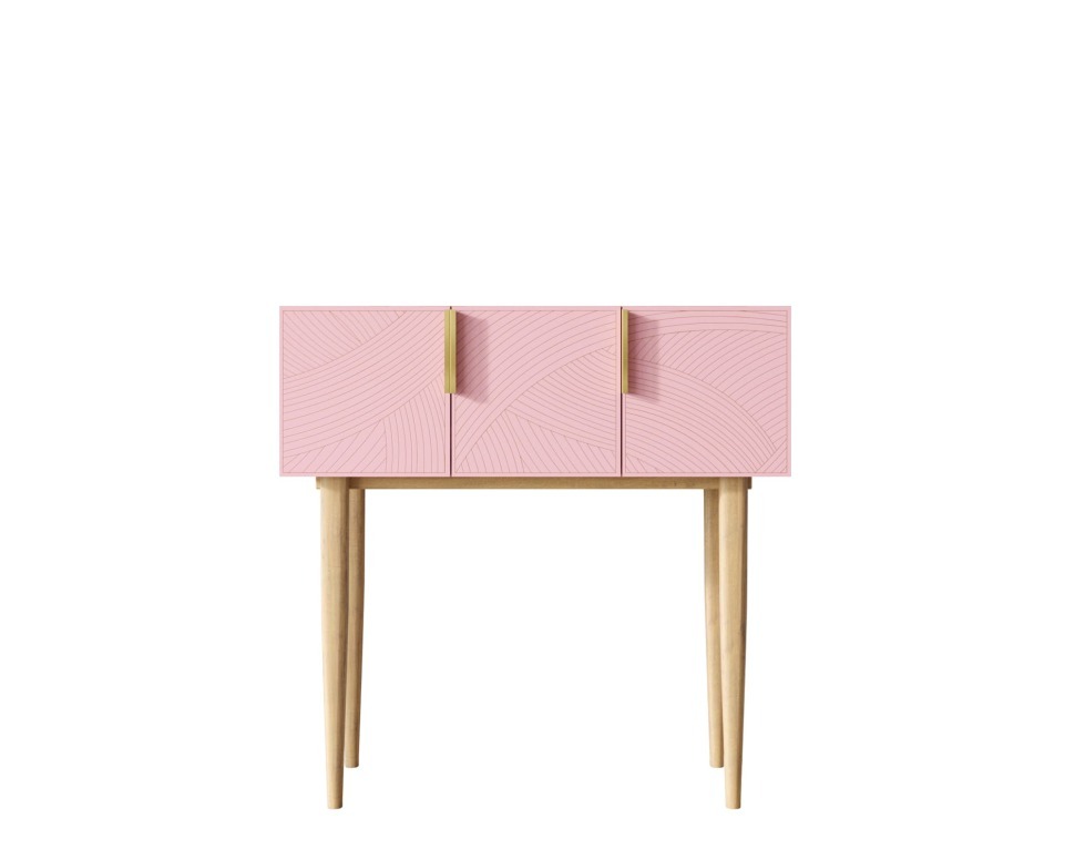 Фото Консоль с тремя дверками Line LN15/GR1/pink-ET - интернет-магазин МегаТерем в Москве