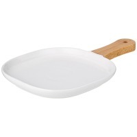 Тарелка lefard "native" с дерев. ручкой квадратная 28,5*18,5*2,3 см (761-085) 
