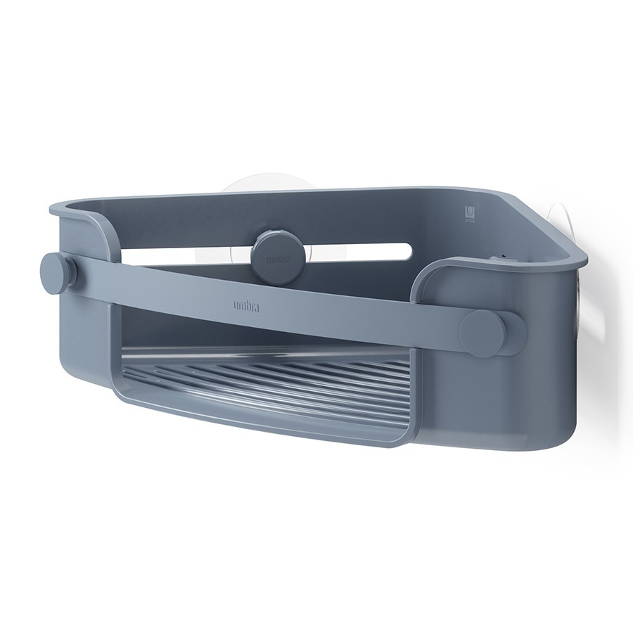 Фото Органайзер для душа flex adhesive угловой, голубой (79969) - интернет-магазин МегаТерем в Москве