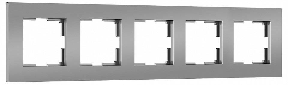 Фото Рамка на 5 постов Werkel Slab серебро софт W0052965 WRK_a067789 - интернет-магазин МегаТерем в Москве