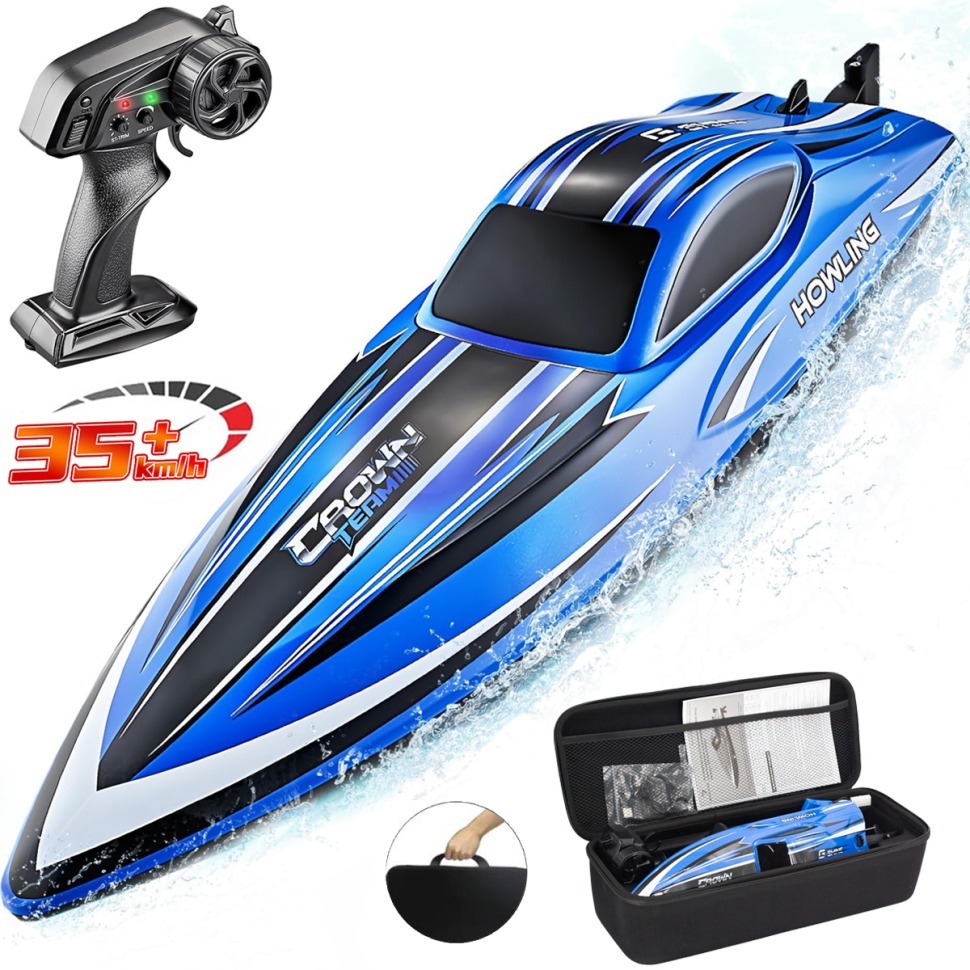 Фото Радиоуправляемый катер Chasing Waves с сумкой (41 см, 35 км/ч) (HJ818-BLUE-BAG) - интернет-магазин МегаТерем в Москве