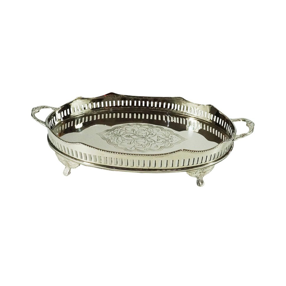 Фото Поднос 11269/S, никель, посеребрение, silver, ROOMERS TABLEWARE - интернет-магазин МегаТерем в Москве