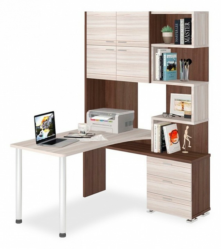 Фото Стол компьютерный Домино СР-500М/140 MER_SR-500M-140-SHKK-CH-PRAV - интернет-магазин МегаТерем в Москве