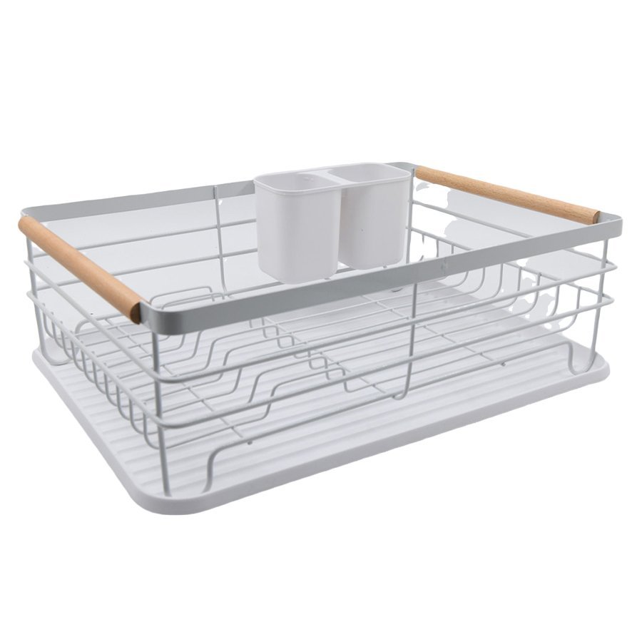 Фото Сушилка для посуды granli, 43x30,5x14 см, белая (74011) - интернет-магазин МегаТерем в Москве