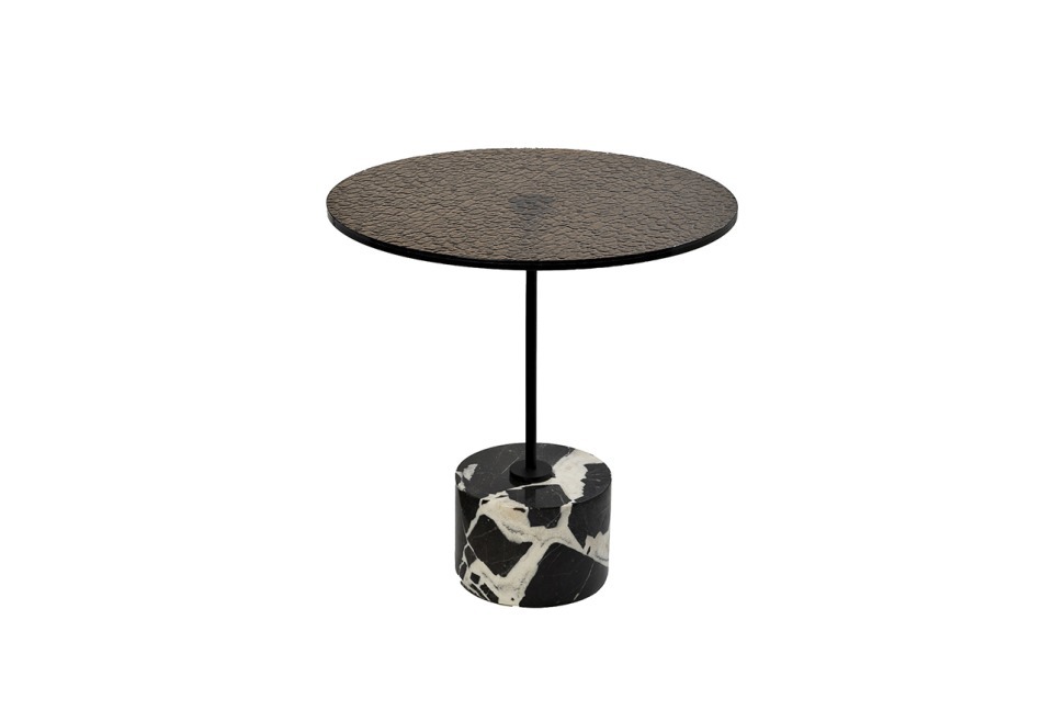 Фото Стол журнальный стекло / черный мрамор d55*55см (TT-00013260) - интернет-магазин МегаТерем в Москве
