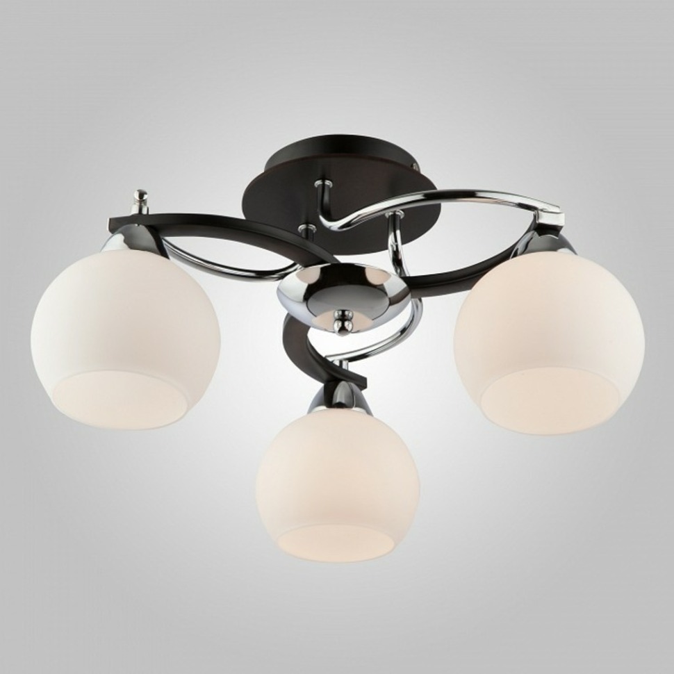 Фото Потолочная люстра Eurosvet Larion 9654/3 хром/венге EV_65862 - интернет-магазин МегаТерем в Москве