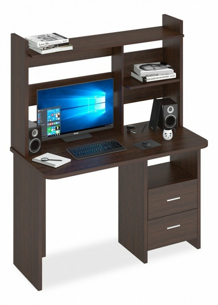 Фото Стол компьютерный Домино Lite СКЛ-Прям120Р+НКЛ-120 MER_SKL-Pryam120R_NKL-120_V - интернет-магазин МегаТерем в Москве