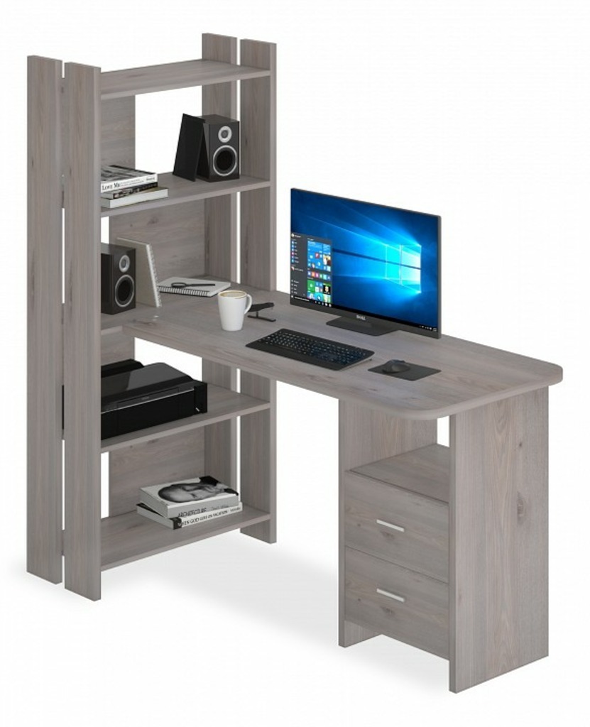 Фото Стол компьютерный Домино Lite СТЛ-ОВ+С120Р MER_STL-OV-S120RPryam_N - интернет-магазин МегаТерем в Москве