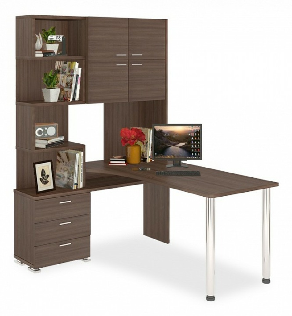 Фото Стол компьютерный Домино СР-500М/160 MER_SR-500M-160-SH-CH-LEV - интернет-магазин МегаТерем в Москве