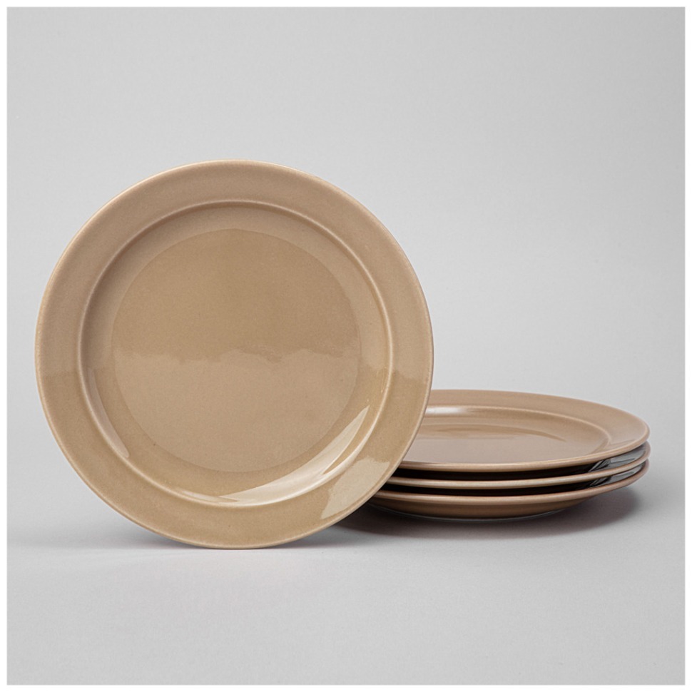 Фото Набор тарелок десертных lefard tint 20 см (мокко) 4 шт. (48-835-3)  - интернет-магазин МегаТерем в Москве