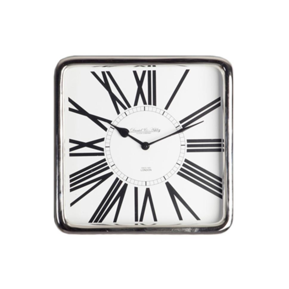 Фото Часы 45-227-31, металл, стекло, chrom, ROOMERS FURNITURE - интернет-магазин МегаТерем в Москве