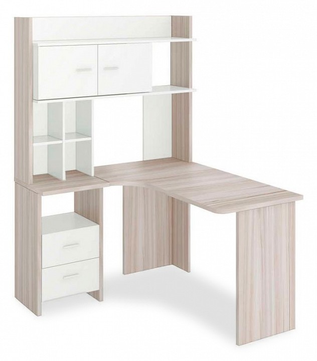 Фото Стол компьютерный Домино Lite СКЛ-Угл130+НКЛХ-120 КБЕ ЛЕВ MER_SKL-Ugl130_NKLH-120_KBE_LEV - интернет-магазин МегаТерем в Москве