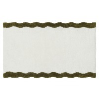 Коврик для ванной с кантом оливкового цвета из коллекции trendy ruffles, 50x80 см (79228)