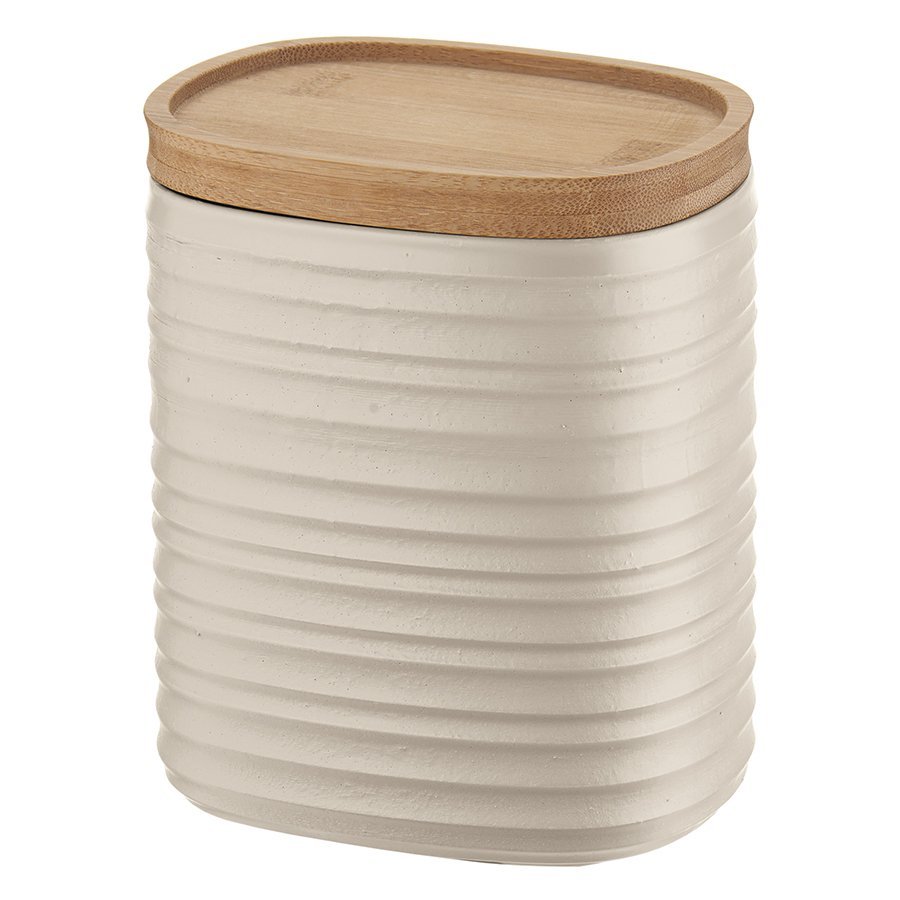 Банка для хранения с бамбуковой крышкой tierra, 1 л, бежевая (68712) Фото Банка для хранения с бамбуковой крышкой tierra, 1 л, бежевая (68712) - интернет-магазин МегаТерем в Москве