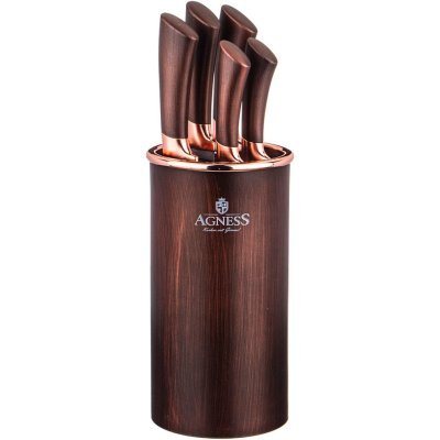 Набор ножей agness "best" на подставке, 6 предметов (911-656) 