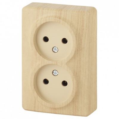 Розетка двойная без заземления Эра Эра Эксперт 11-2202-11 ER_B0020684