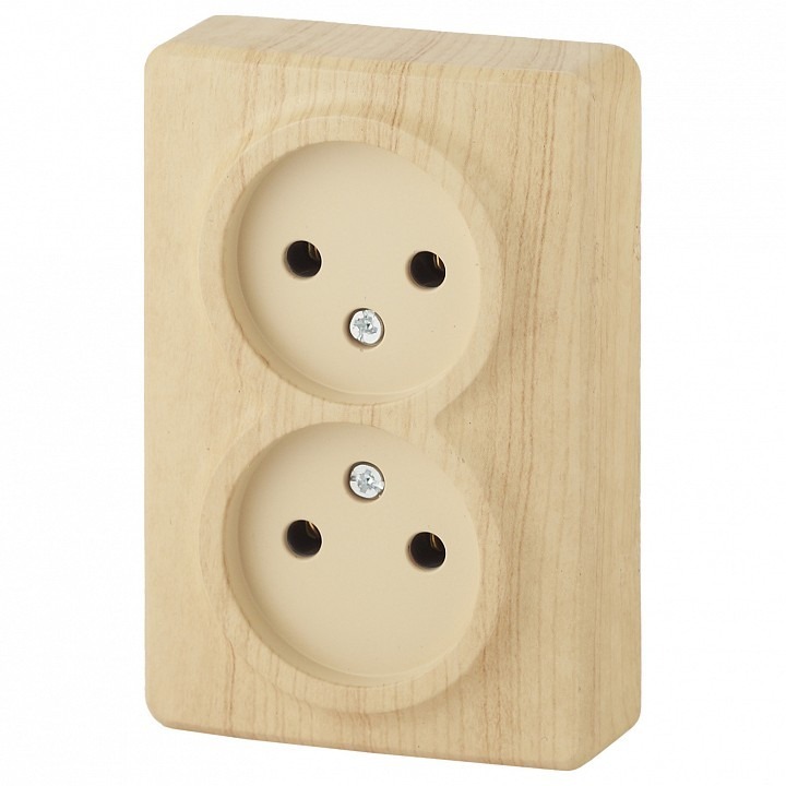 Фото Розетка двойная без заземления Эра Эра Эксперт 11-2202-11 ER_B0020684 - интернет-магазин МегаТерем в Москве