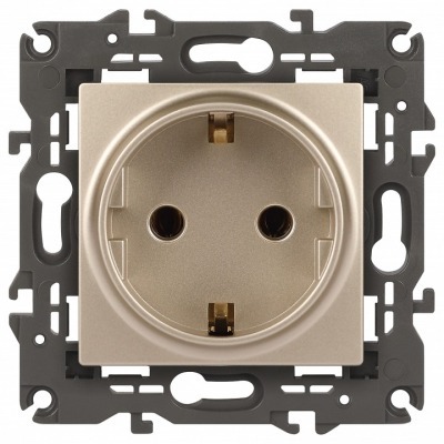 Розетка с заземлением, без рамки Эра Эра Elegance 14-2101-04 ER_B0034268