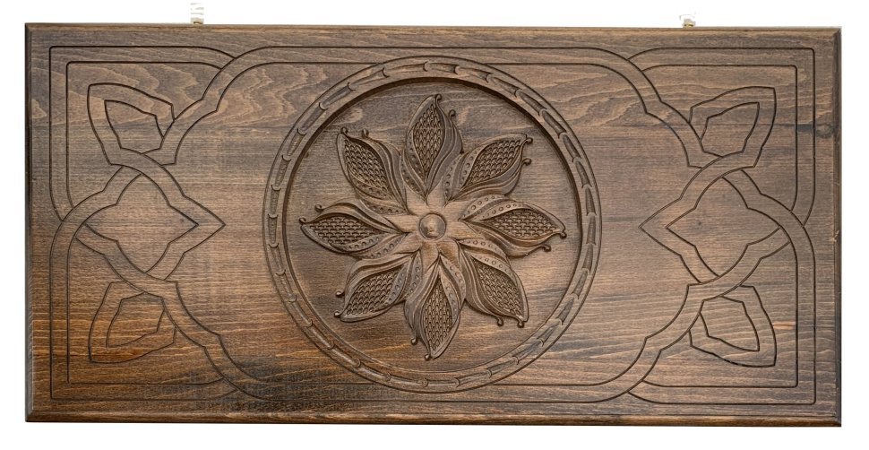 Фото Нарды резные Солнечный цветок, Mkhitaryan (28651) - интернет-магазин МегаТерем в Москве