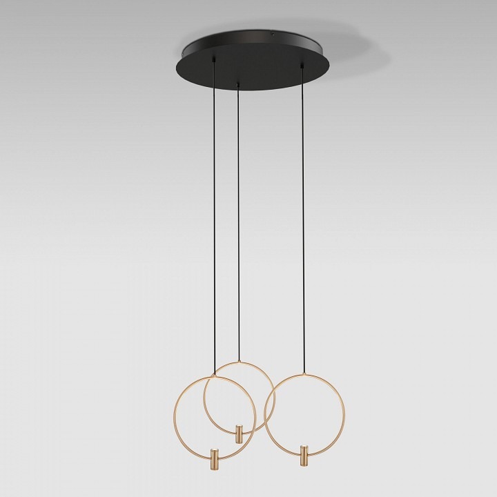 Фото Подвесной светильник Eurosvet Layla 50257/3 LED черный/ латунь EV_a065629 - интернет-магазин МегаТерем в Москве