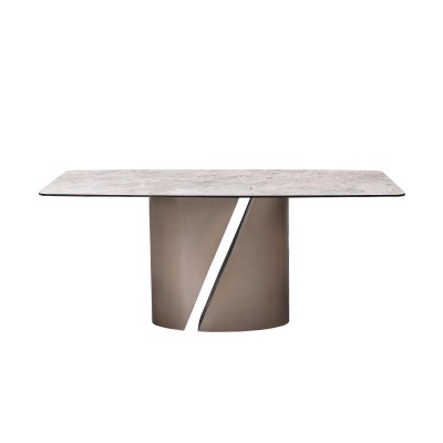 Стол обеденный серый керамика 240*100*75см (TT-00012670)