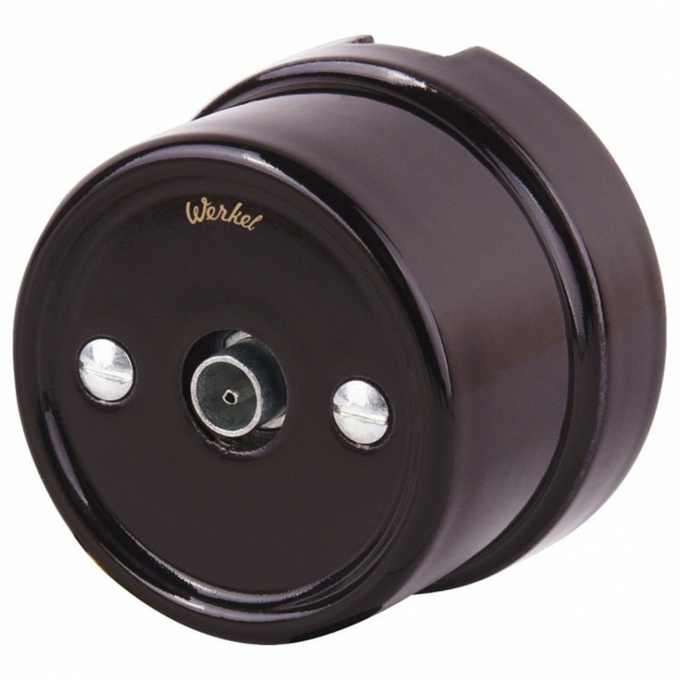 Фото ТВ-розетка без рамки Werkel Retro (коричневый) WL18-02-05 WRK_a036809 - интернет-магазин МегаТерем в Москве