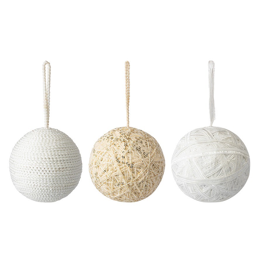 Фото Набор ёлочных украшений white elegance коллекции new year essential, 3 шт. (78340) - интернет-магазин МегаТерем в Москве
